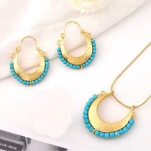 Sara - Necklace Earring Set Ethnic Style Round Shape HOT ITEM